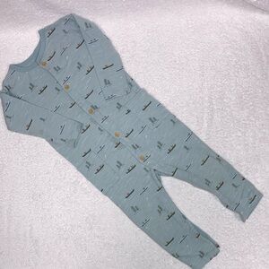 Little co. Lauren Conrad forest canoe woodland button romper 18m